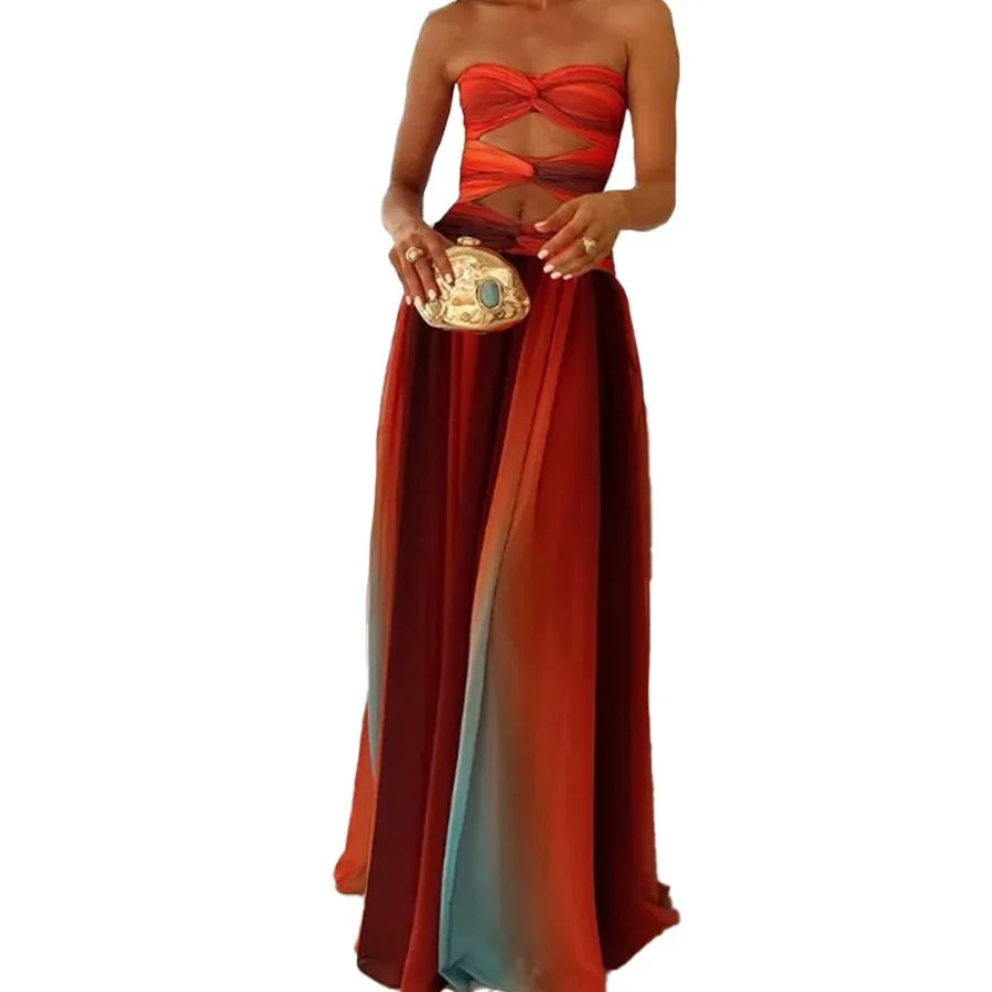 Gradient Color Long Dress