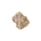 Cross Finger Ring Iced Out