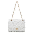 Quilted Crossbody Distressed Jean Denim Purse
