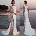 Lace Splicing Extra-long Dress