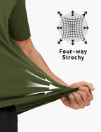 Men's 3 Buttons Polo Shirts Short Sleeve Quick Dry Golf Shirt Performance Polo with Collar Casual Work Athletic T-Shirt