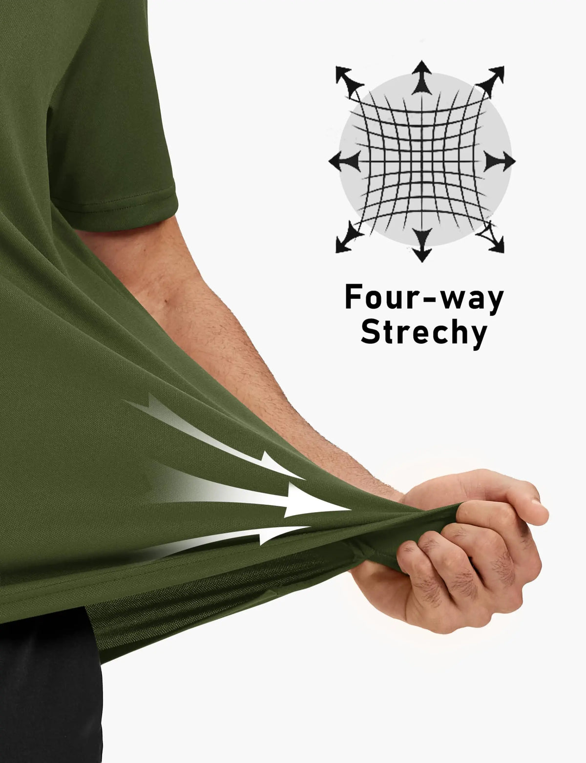 Men's 3 Buttons Polo Shirts Short Sleeve Quick Dry Golf Shirt Performance Polo with Collar Casual Work Athletic T-Shirt