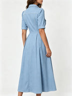 Lapel Shirt Dress