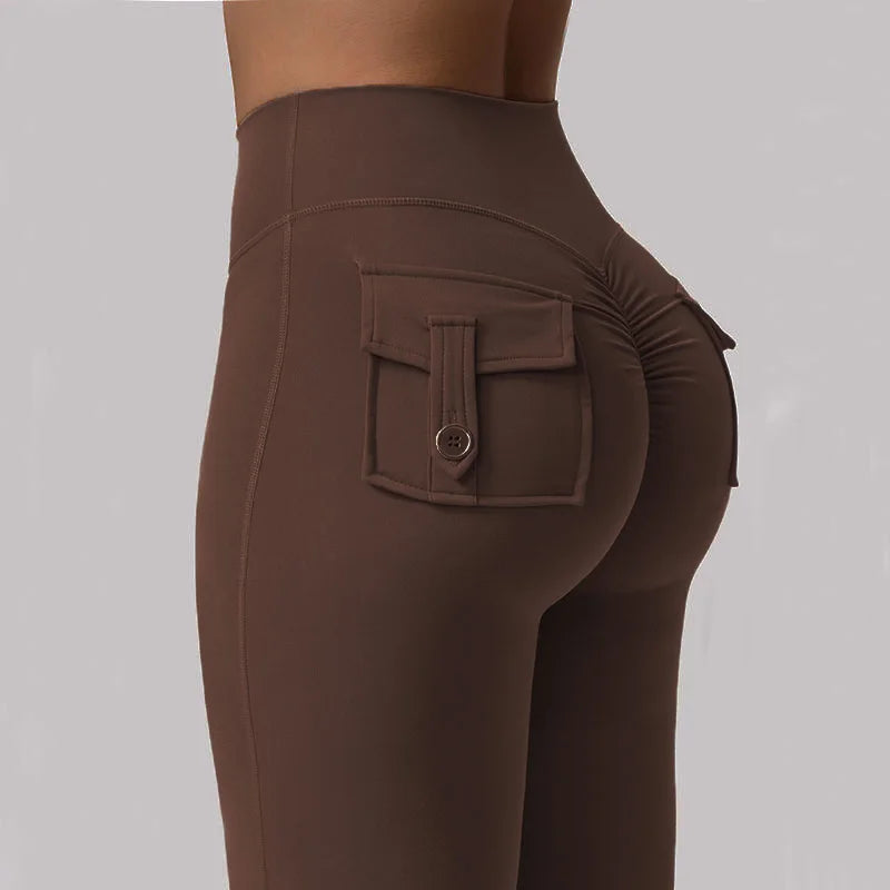 Yoga Tummy-Control Wide-Leg Leggings
