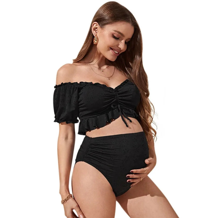Pregnant Women's Loose Belly Cover Swimsuit