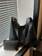 Crescent Shaped PU Leather Shoulder Bag With Coin Purse