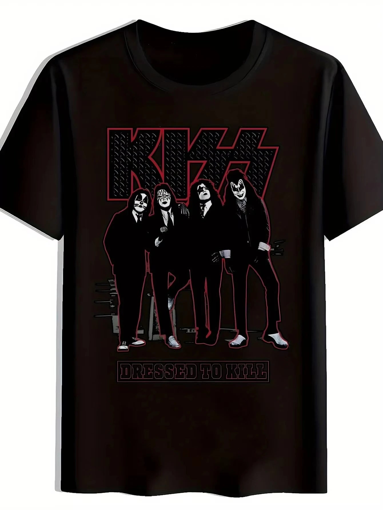 KISS Rock Band Graphic Print T-Shirt