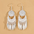 Metal Tassel Carved Women's Earrings