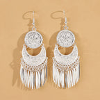 Metal Tassel Carved Women's Earrings
