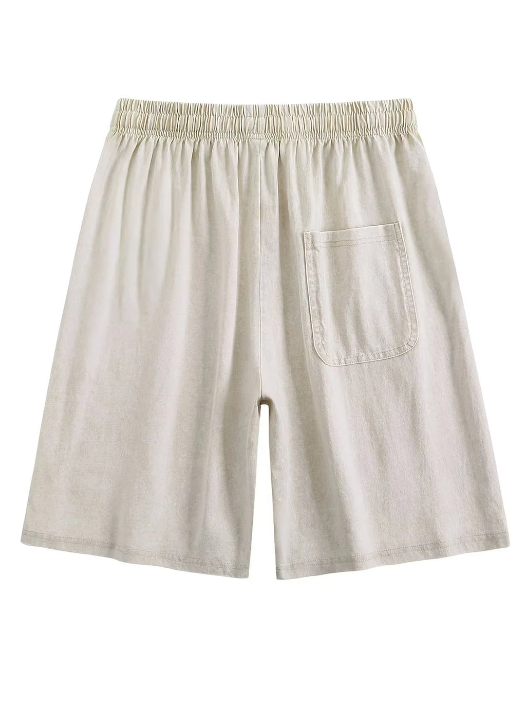 Western Print Cotton Drawstring Shorts