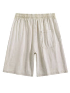 Western Print Cotton Drawstring Shorts