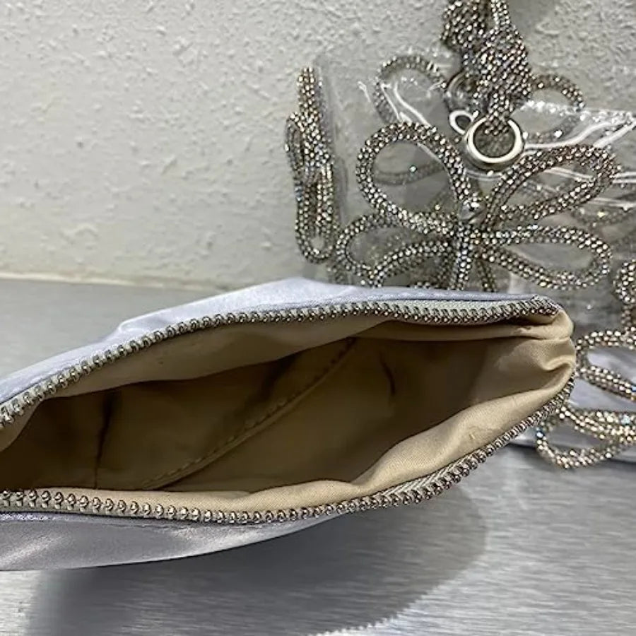 Clear Rhinestone Handbag