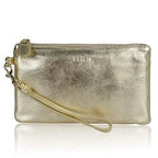 Genuine Leather Wristlet Clutch