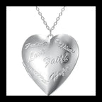 Photo Pendant Necklace Women's Silver Plated