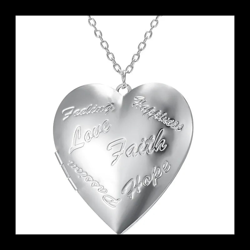 Photo Pendant Necklace Women's Silver Plated