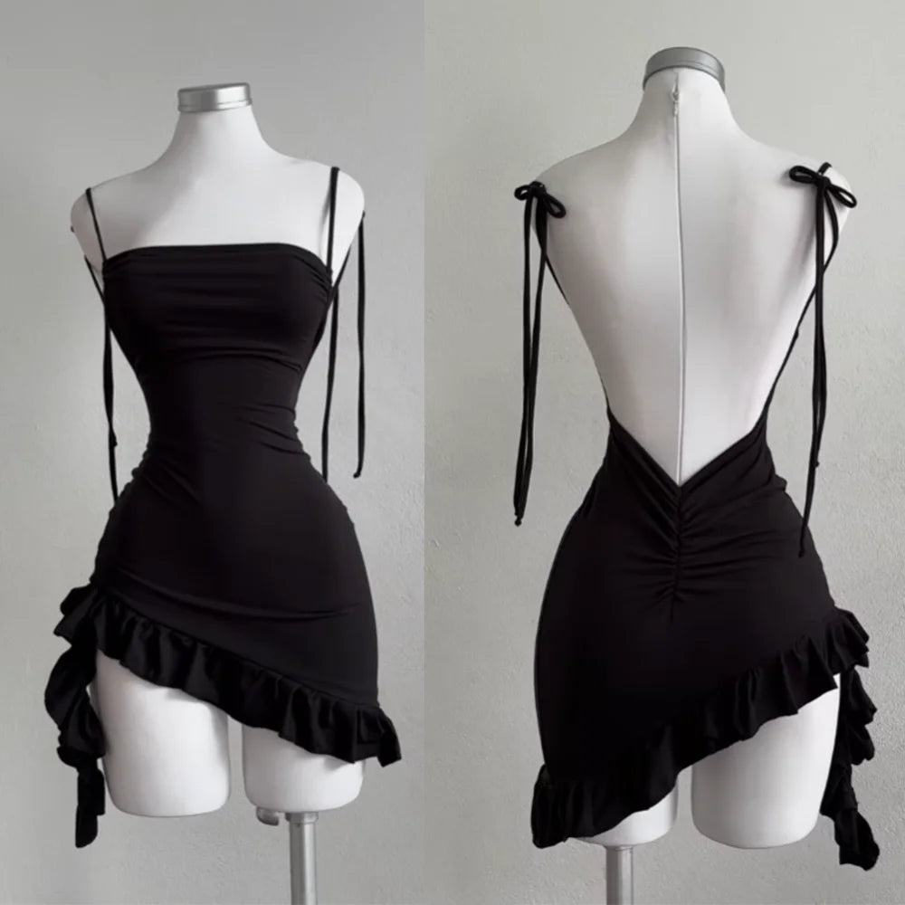 Backless Lace Up