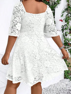 Plus Size Women's Lace A-line Dress