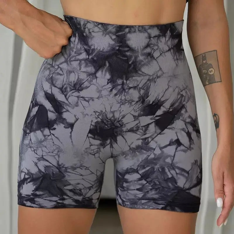 Tie-Dye Yoga Shorts