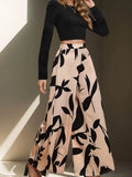 High Waist Floral Print Wide-Leg Pants