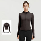 Zipper Long Sleeve Sports Jacket Women Fitness Yoga Shirt Gym Top Activewear Running Coats Push Up Workout Clothes Woman Jacket