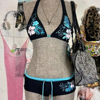 Flower Pattern Bikini Set