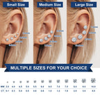 Moissanite Studs Earrings 925 Sterling Silver Gold Plated