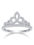 Moissanite Tiara Ring 925 Sterling Silver 18K Gold Plated