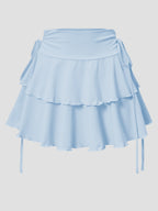 Slim Fit Elastic Waist Short Skirt