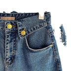 Denim Shorts High-Waisted Loose-Fit