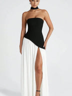 Women Fashion Sexy Solid Halter Dress