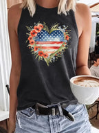 Independence Day plus size women's tank top