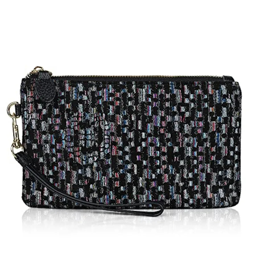Genuine Leather Wristlet Clutch