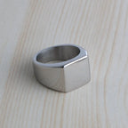 Titanium Steel Smooth Simple Flat Ring