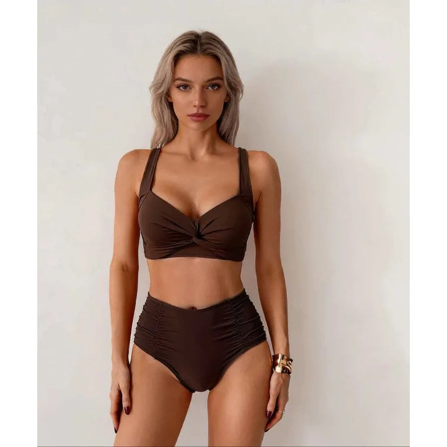 High-waist Split Swimsuit Bikini
