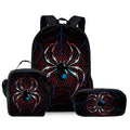 Spider Pattern Three Piece Set Backpack