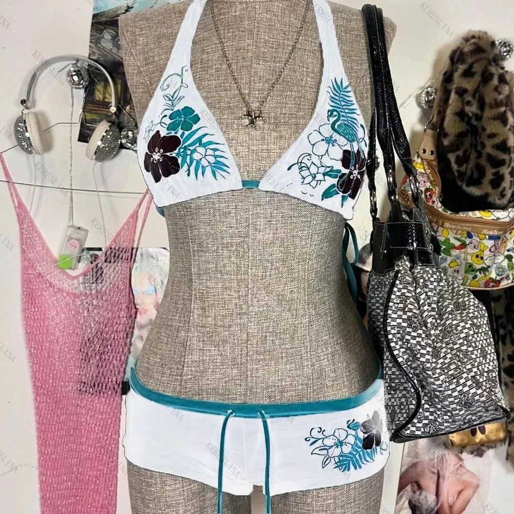 Flower Pattern Bikini Set