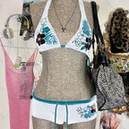 Flower Pattern Bikini Set