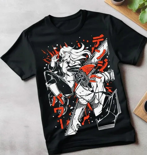 Chainsaw Man Anime CSM Denji Power T-shirt