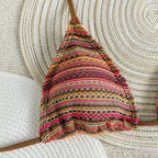 Knitted Halter Tie Bikinis Sets