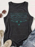 Bull Head Design Sleeveless top