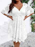 Plus Size Women's Lace A-line Dress