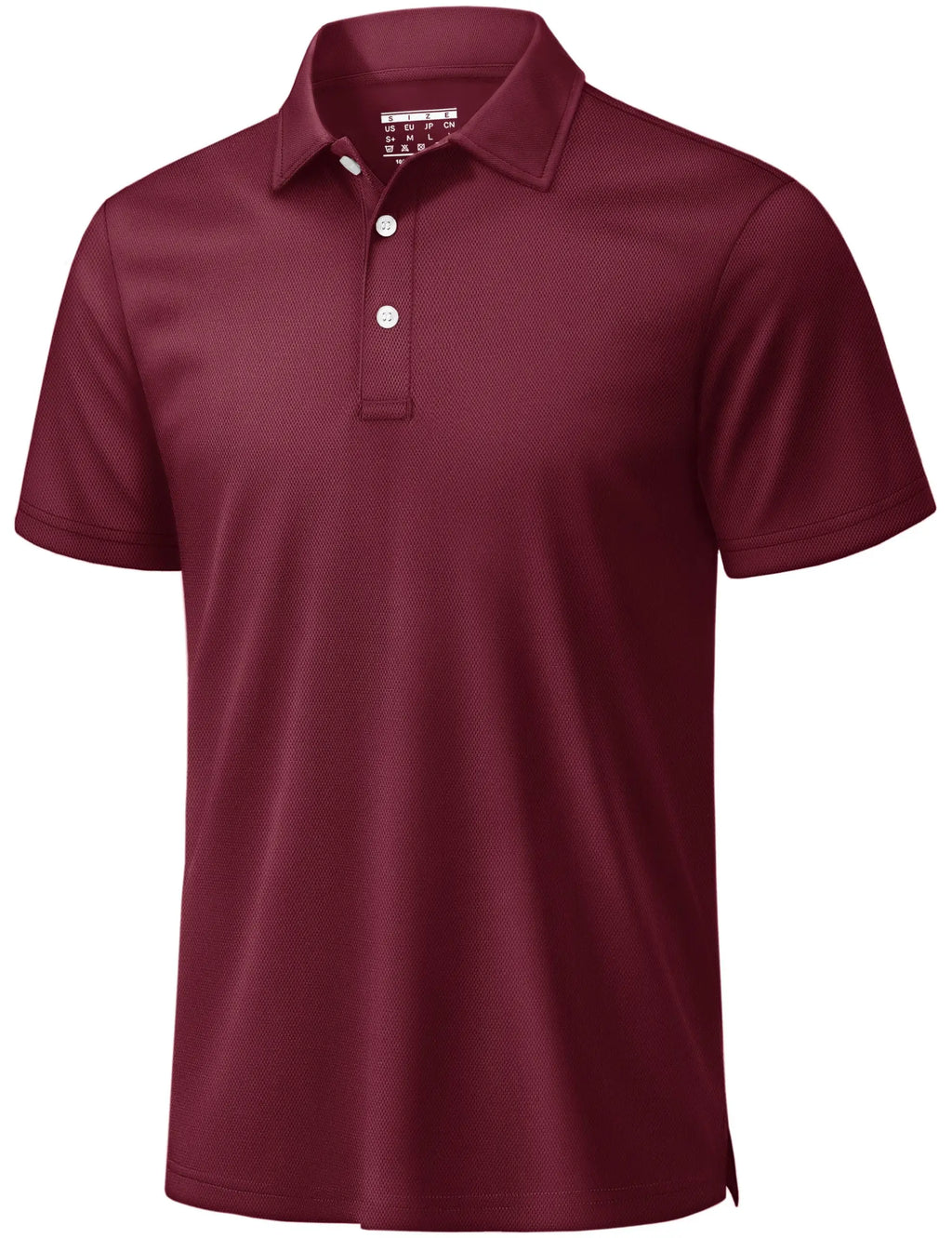 Men's 3 Buttons Polo Shirts Short Sleeve Quick Dry Golf Shirt Performance Polo with Collar Casual Work Athletic T-Shirt