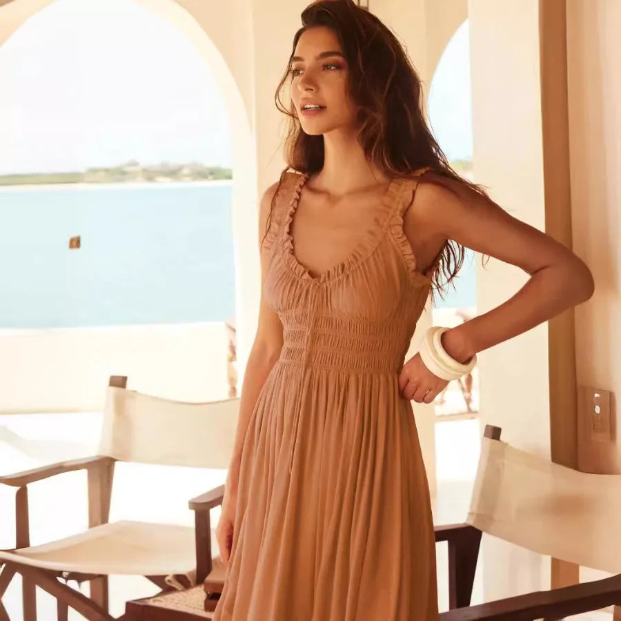 Seaside Casual Strap Dress