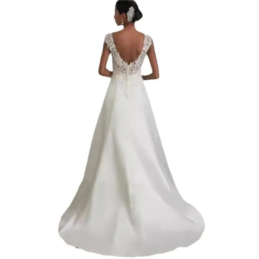 White Temperament Lace Dress