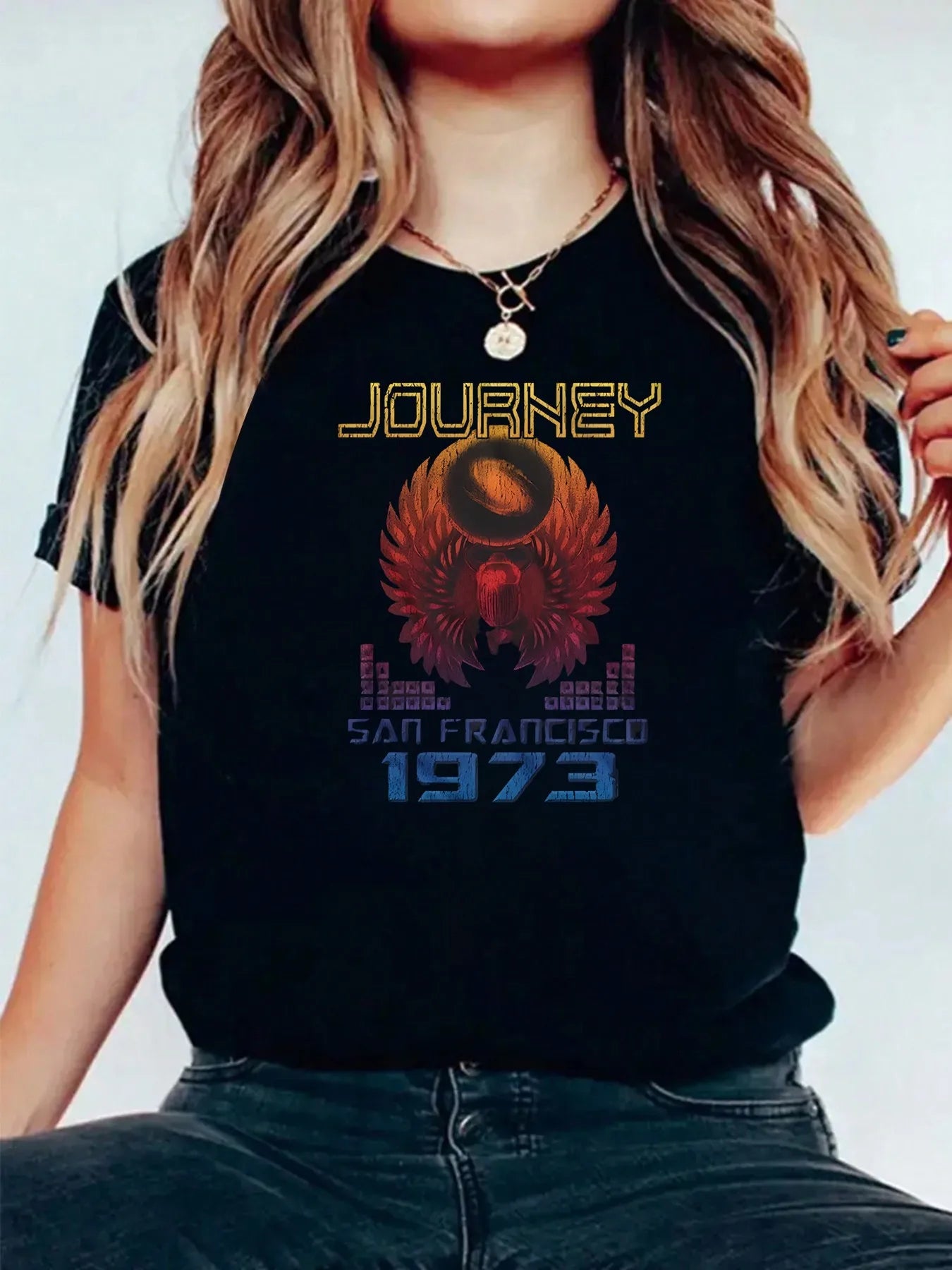 Journey San Fran 73 Black T-Shirt
