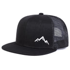 Unisex Mountain Embroidery Net Hat