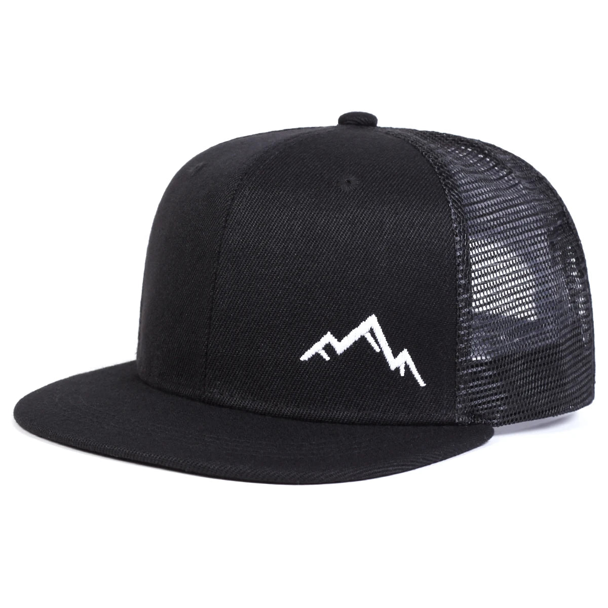 Unisex Mountain Embroidery Net Hat