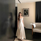 French wind pressure pleated design dress