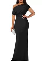 Off Shoulder Slim Fit Maxi Dress