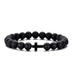 Men's Natural Stone Prayer Bracelet